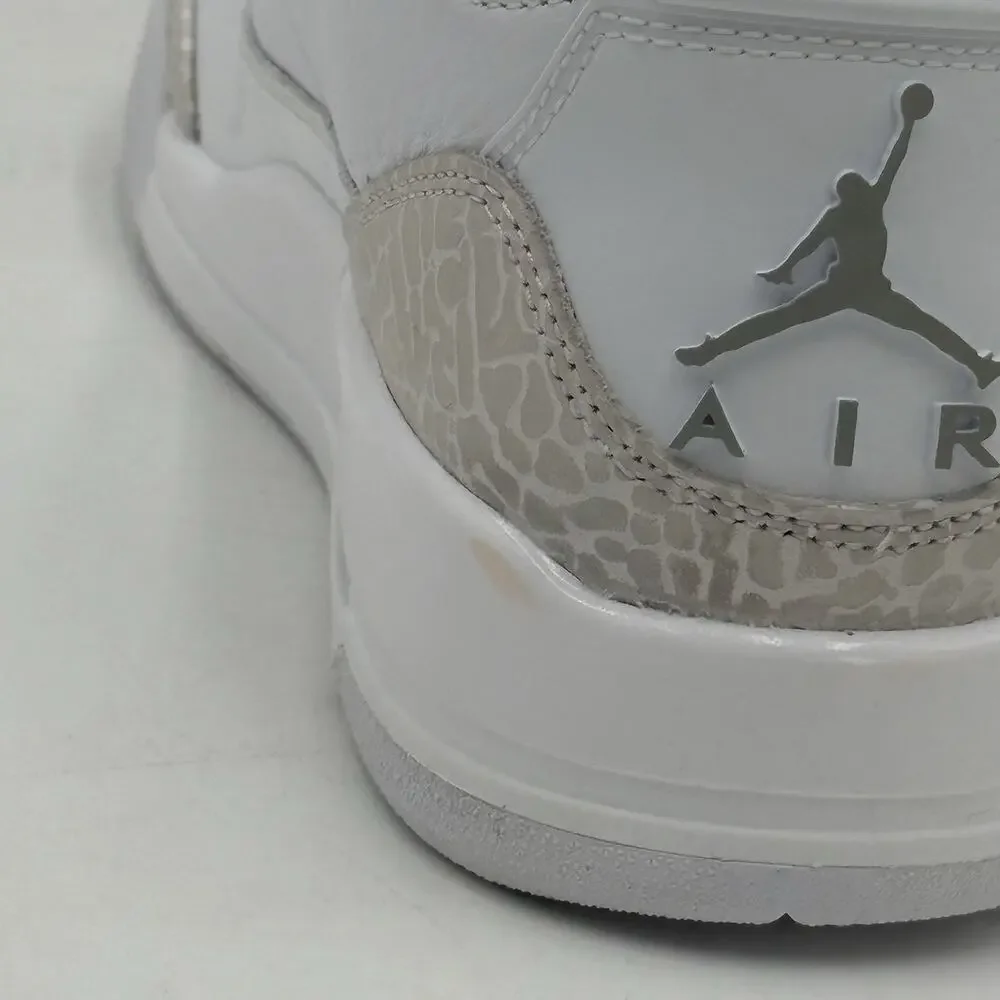 Nike Air Jordan 3 Retro White Metallic Silver Sneakers CT8532 111 Men Size 8 NEW